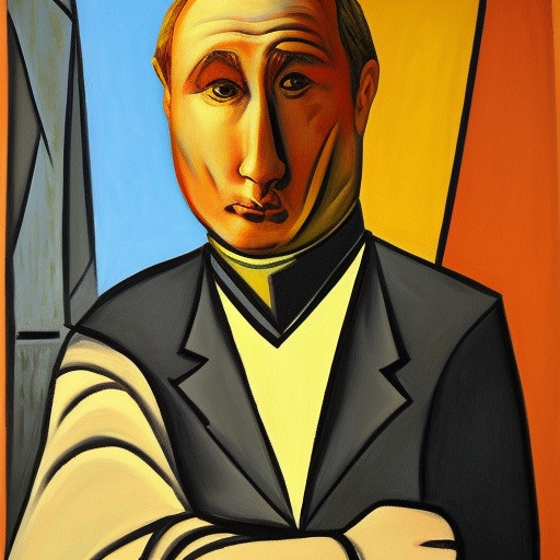 Putin painted by picasso