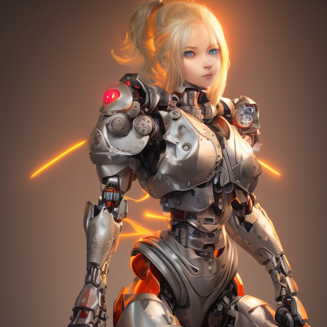 studio portrait of lawful good colorful female holy mecha paladin absurdly beautiful, elegant, young blonde gravure idol, ultrafine hyperrealistic detailed face illustration by kim jung gi, irakli nadar, intricate linework, sharp focus, bright colors, matte, octopath traveler, unreal engine 5 highly rendered, global illumination, radiant light, intricate environment