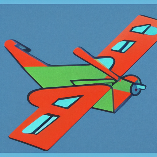 Airplane in the style of cubism