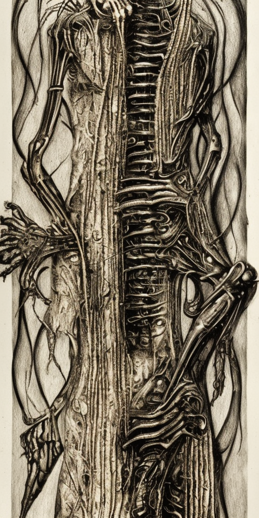 a h.r. giger of The bassist