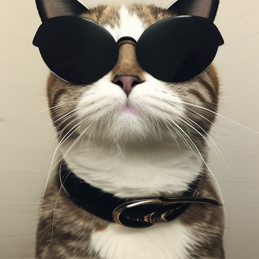 cat with crown and sunglasses
