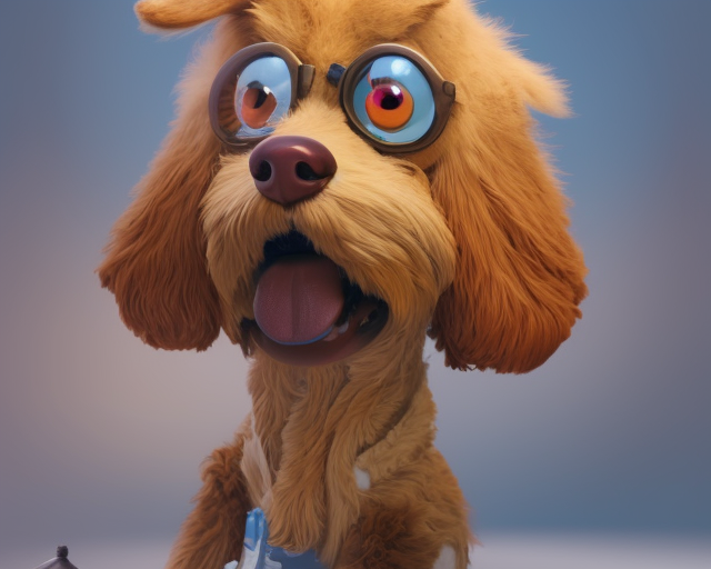 a cartoon dog, ilustration, concept art, artistation, unreal engine, intricate details, 8k