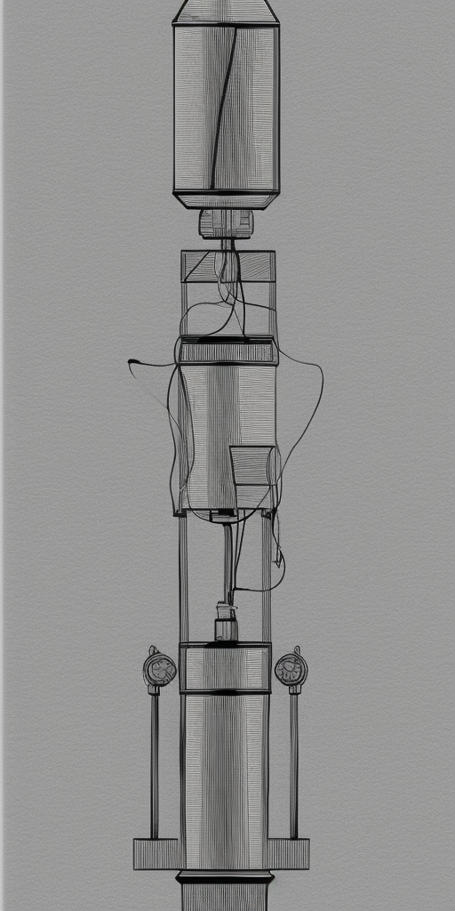 a drawing of a Rocket Microphone Transformer