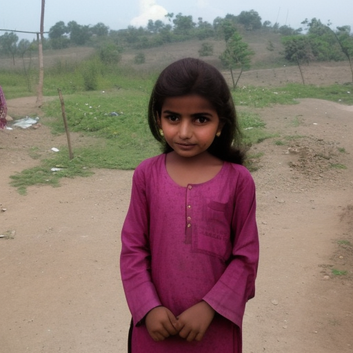 a pakistani girl in village