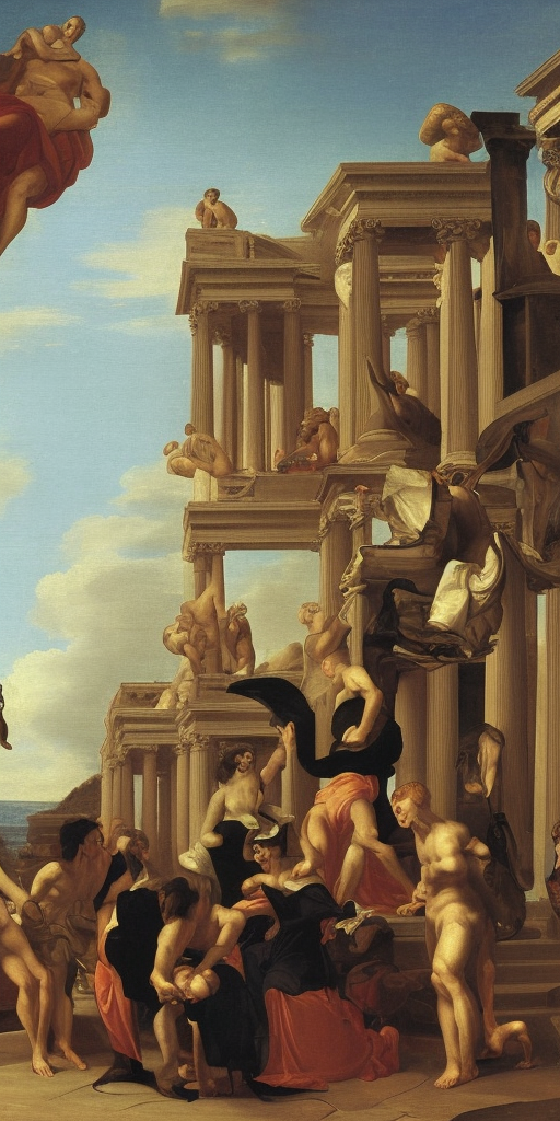 a Classicism painting of How YouTubers RUINED Their Careers...