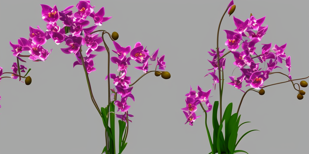 3d rendering Rocket Orchid Blossom
