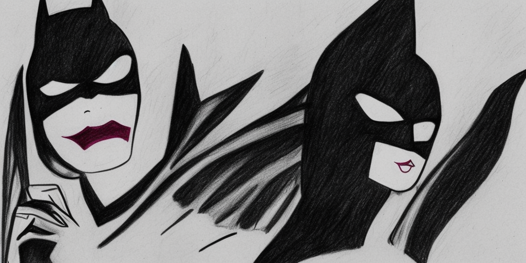a drawing of Queere Batman