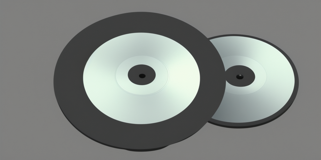 a 3d rendering of a CD in Camera