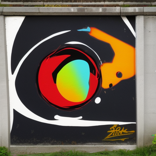 black hole as river pop art street art