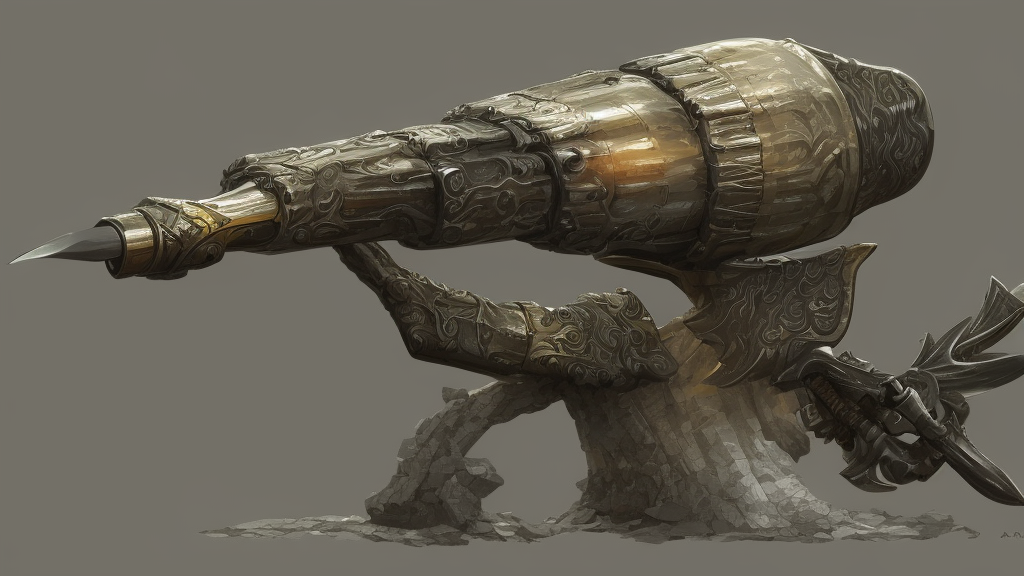 elven mortar, hard surface, artstation, concept art, 4k, futuristic, lord of the rings