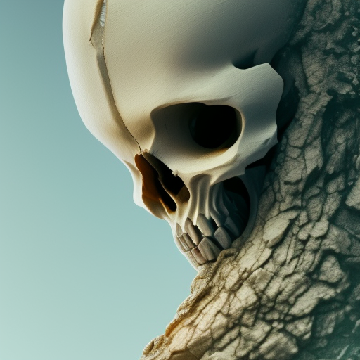 extreme closeup photo of a hornet nest in the shape of a skull, by Artgerm and Beeple, 3D render,subsurface scattering,global illumination,raytracing,studio lighting, lens flare,bokeh,cinematic,photorealistic, 4K, UHD, HDR