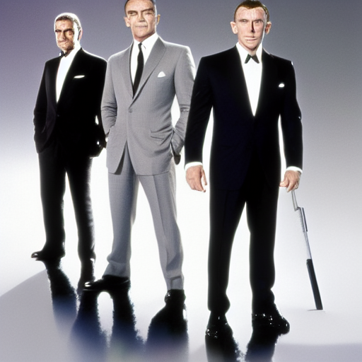 Sean Connery, Pierce Brosnan and Daniel Craig in a James Bond reunion