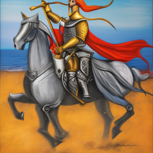 knight rides seahorse