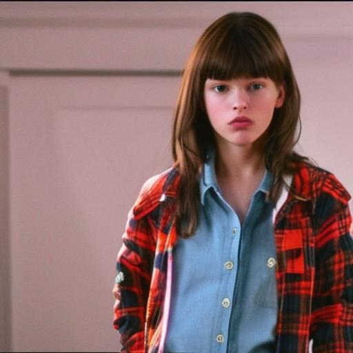 Butterfly Shirt and Flannel Jacket Young Milla Jovovich Long hair as Max Caulfield Life Is Strange