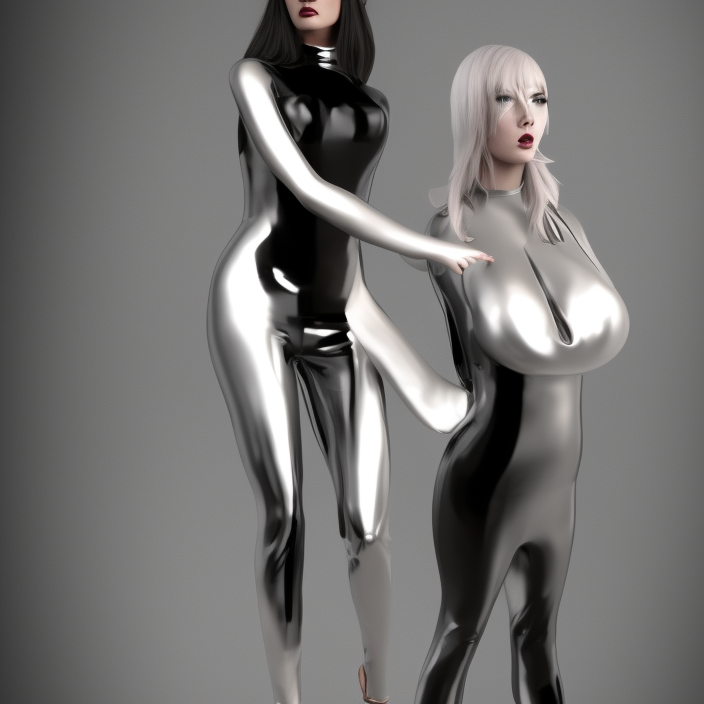 feminine hot pale goth woman with tight curvy shiny outfit, photorealistic, sublime, welcoming posture, 16k, smooth, sharp focus, cgsociety, ArtStation, volumetric lighting