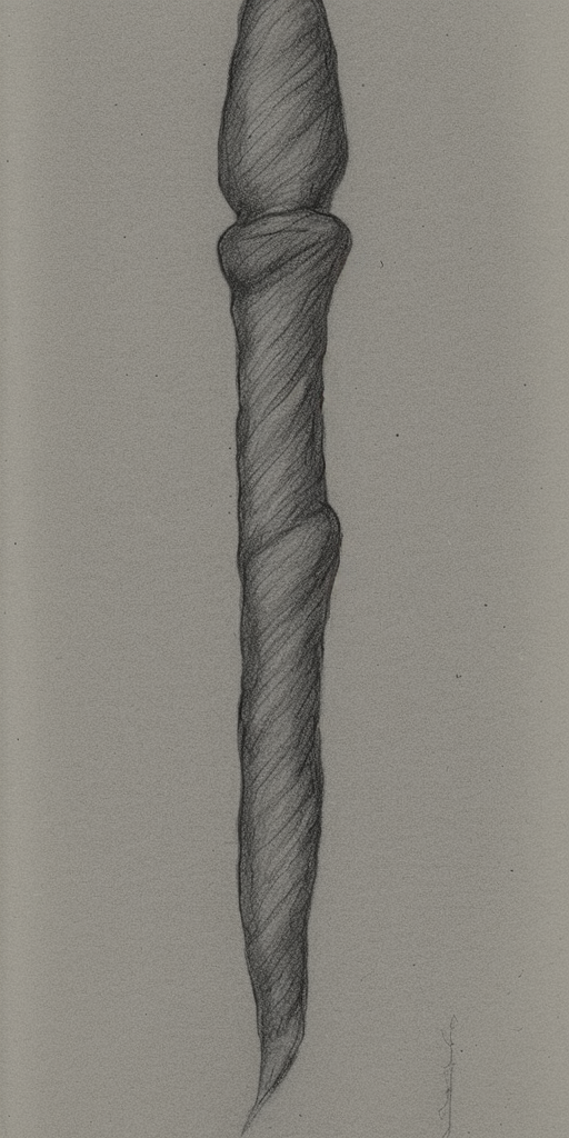 a drawing of a flying phallus