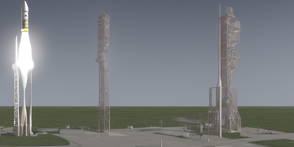 a 3d rendering of A rocket and a phallus