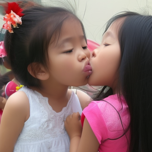 two niece malaysia girl kissing 