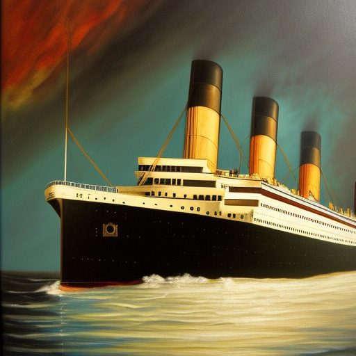 RMS Titanic oil painting on canvas