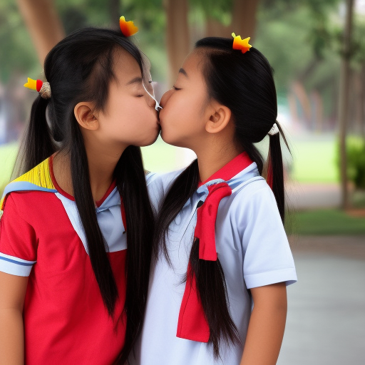 two school malaysia girl kissing 