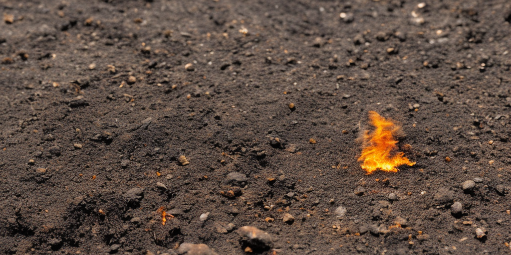 a photo of a burning earth