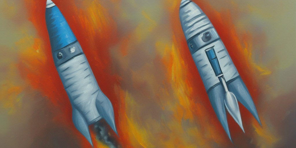 a oil painting of a Rock n Roll Rocket