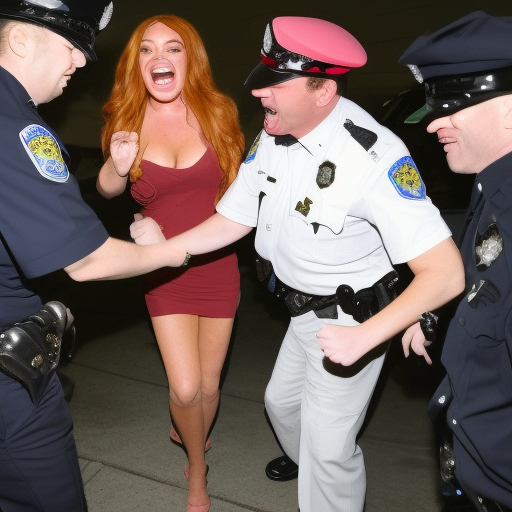 Lindsay Lohan tickled by a cop 