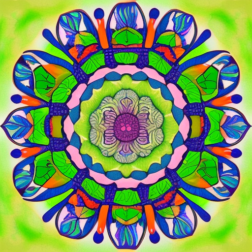 Create mandalas that feature elements from nature, such as leaves, flowers, and trees. 