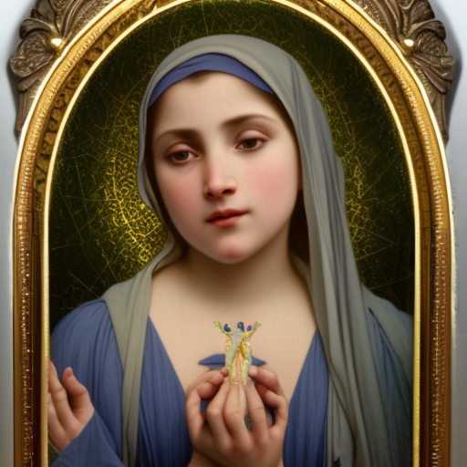 hyperrealist highly detailed Painting of our Lady of Fatima. Art by William Adolphe Bouguereau,, Art by William Adolphe Bouguereau,, by Annie Swynnerton and Tino Rodriguez and Maxfield Parrish, elaborately costumed, rich color, dramatic cinematic lighting, extremely detailed, radiating atomic neon corals, concept art pascal blanche dramatic studio lighting 8k wide angle shallow depth of field, Art by William Adolphe Bouguereau, extreme detailed and hyperrealistic. Beautiful. 4K. Award winning.