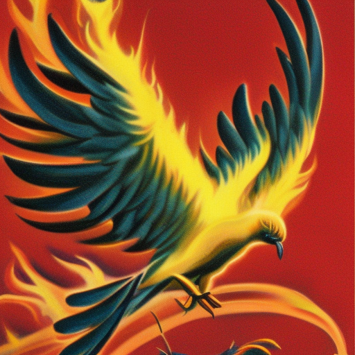 phoenix bird fly fire vintage beautiful epic centric