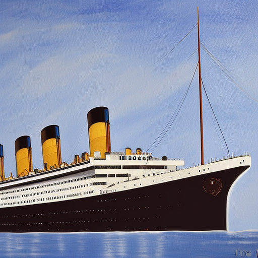 RMS Titanic painting by Ken Marschall
