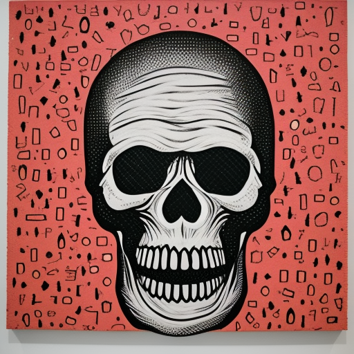  Abstract skull art by Barry McGee