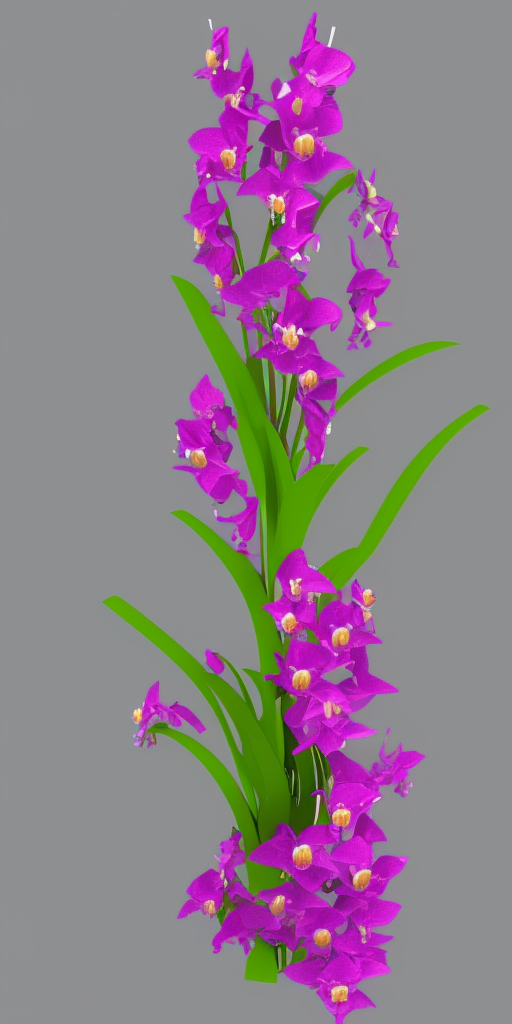 3d rendering Rocket Orchid Blossom
