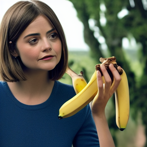 Jenna coleman eating a banana 