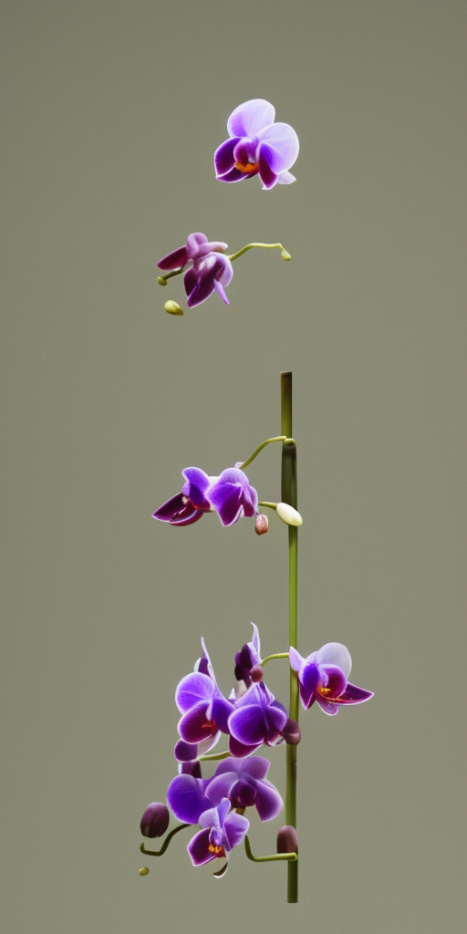 a photo of a rocket flies through an orchid