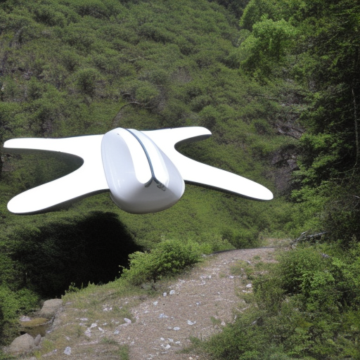 white landing starship in ravine
