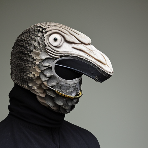 brain sensing interface exoskeleton mask feathered snake helmet