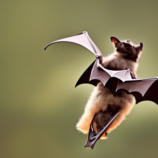 overflowing joy of a bat in the atmosphere