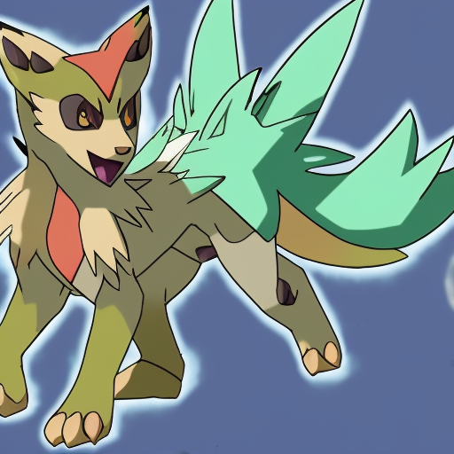 a first-generation style Pokemon based on a wolf pup, with attributes associated with the aquarius zodiac sign, as the first stage of a three-stage evolution. The pokemon's type is Water/flying