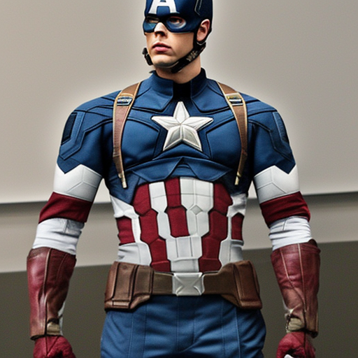 Captain America shirtless