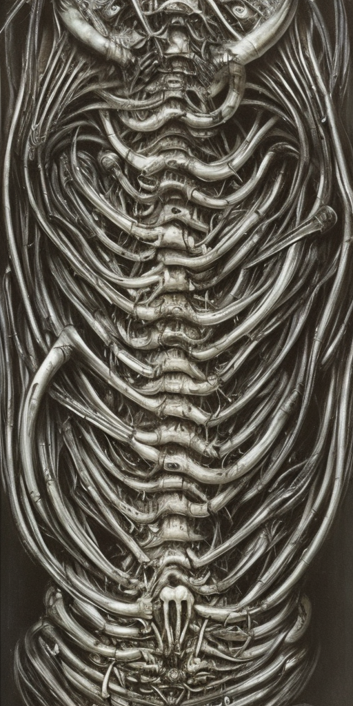 a H.R. Giger In the case of Malkovich, this means that he has to crawl through the same slimy corridor (birth canal) as everyone else who wants to get into his head, until he is sucked in and finds himself behind John Malkovich's forehead. Now the obvious assumption could be made that Malkovich has simply landed where he belongs and as a result simply nothing happens. Instead, he finds himself in a restaurant. A restaurant full of Malkovich again. A place that is so crammed with Malkovich that every description seems unreasonably ridiculous and I would like to limit myself here to the insurance: it is a lot of Malkovich what Malkovich experiences there. 