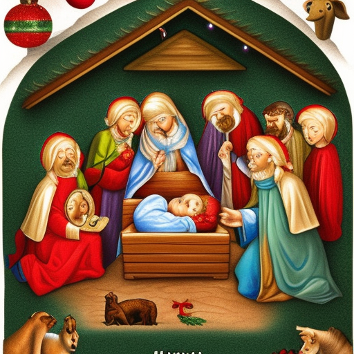 hyperdetailed nativity christmas