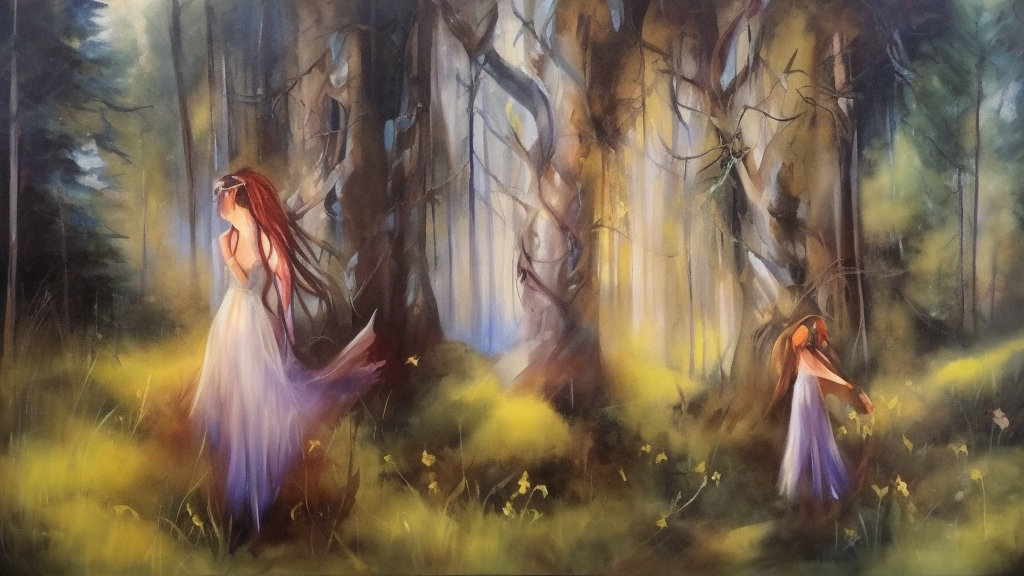 Enchanted and magic forest, by Emilia Wilk