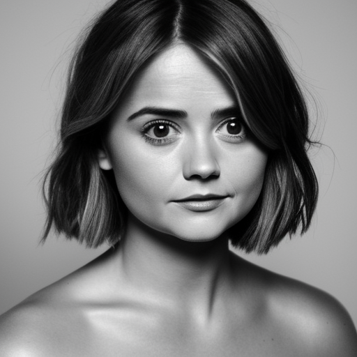 highly detailed photoshoot picture of jenna coleman in bikini, ultrarealistic photorealistic radiant light