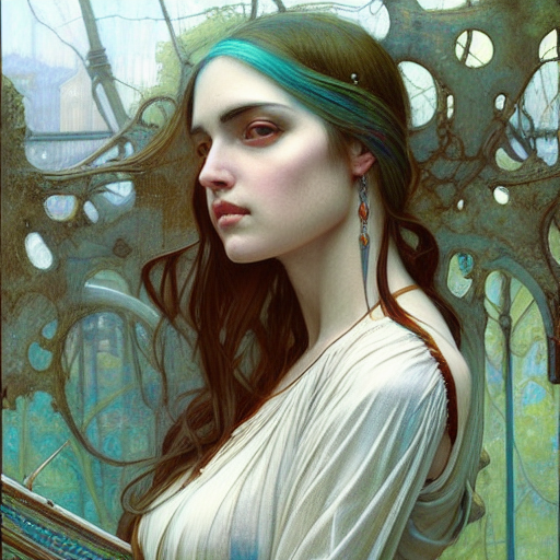 a painting in the style of donato giancola, and in the style of tom bagshaw, and in the style of john william waterhouse. smooth, sharp focus, semi - realism.