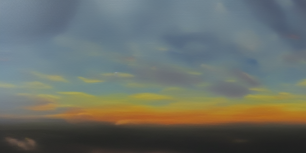 a oil painting of the sky's gone out