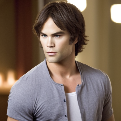 Chase Crawford as Damon Salvatore in The Vampire Diaries