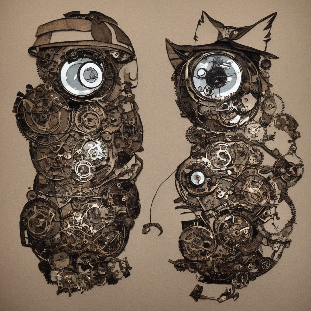 einstein owl, steampunk style