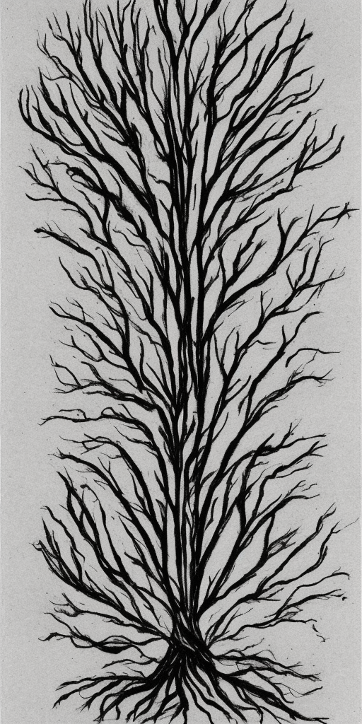 a drawing of a Burning Tree