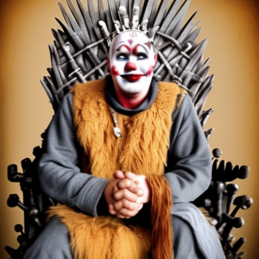 clown viking on the iron throne